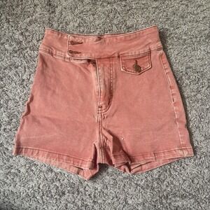 Free People Sammi Retro‎ Pink shorts High Waist Copper Size 26